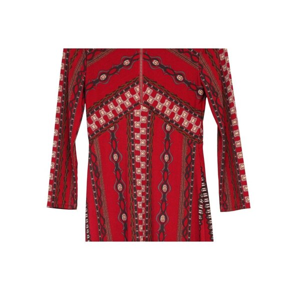 Free People Mini Dress XS Boho Gypsy Long Sleeve Knit Hippie Festival Stretch - Picture 12 of 14